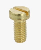 M10 - 1.50 X 20 DIN84 SLOTTED CHEESE HEAD MACHINE SCREW - BRASS